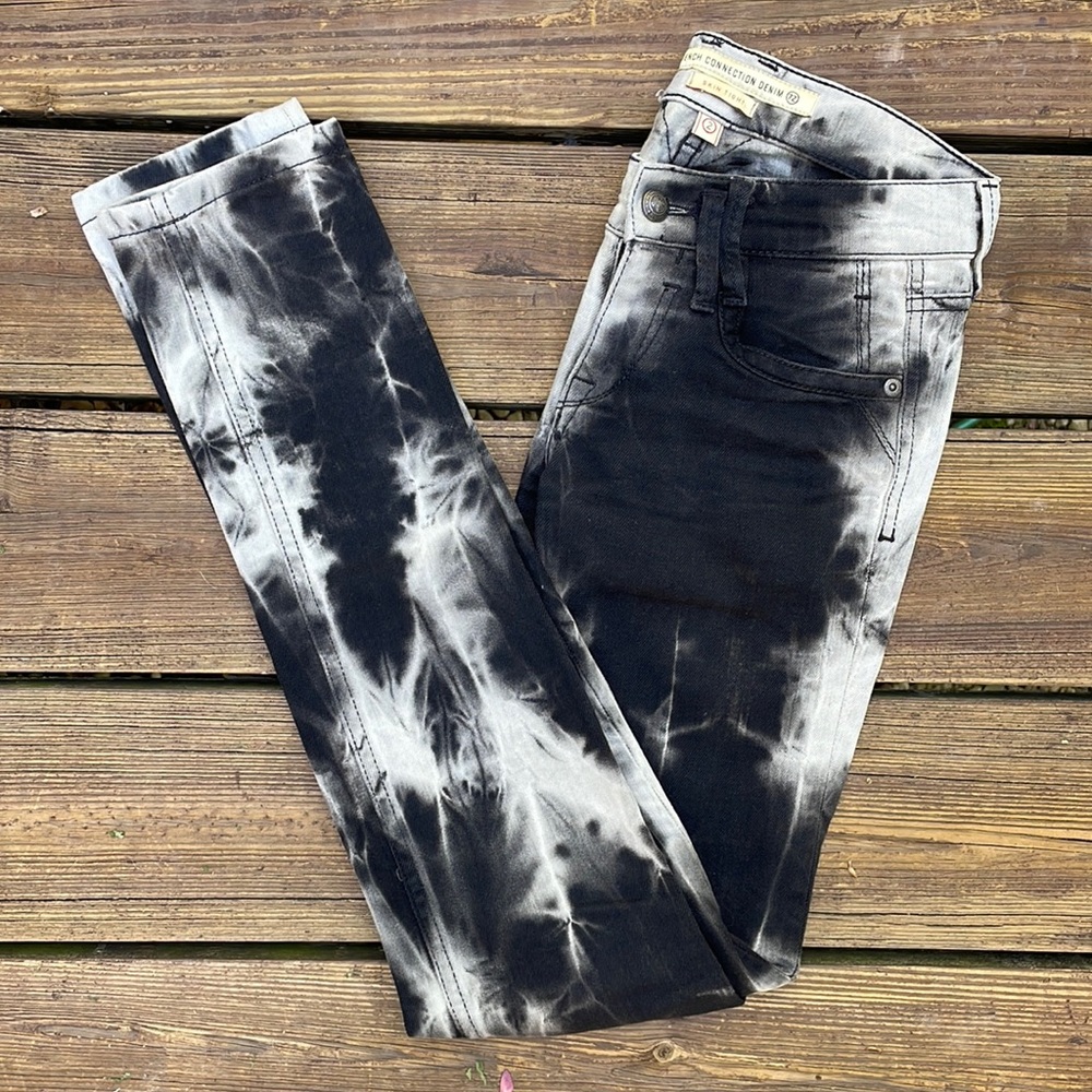French Connection Low-Rise Tie-Dye Skinny Jeans